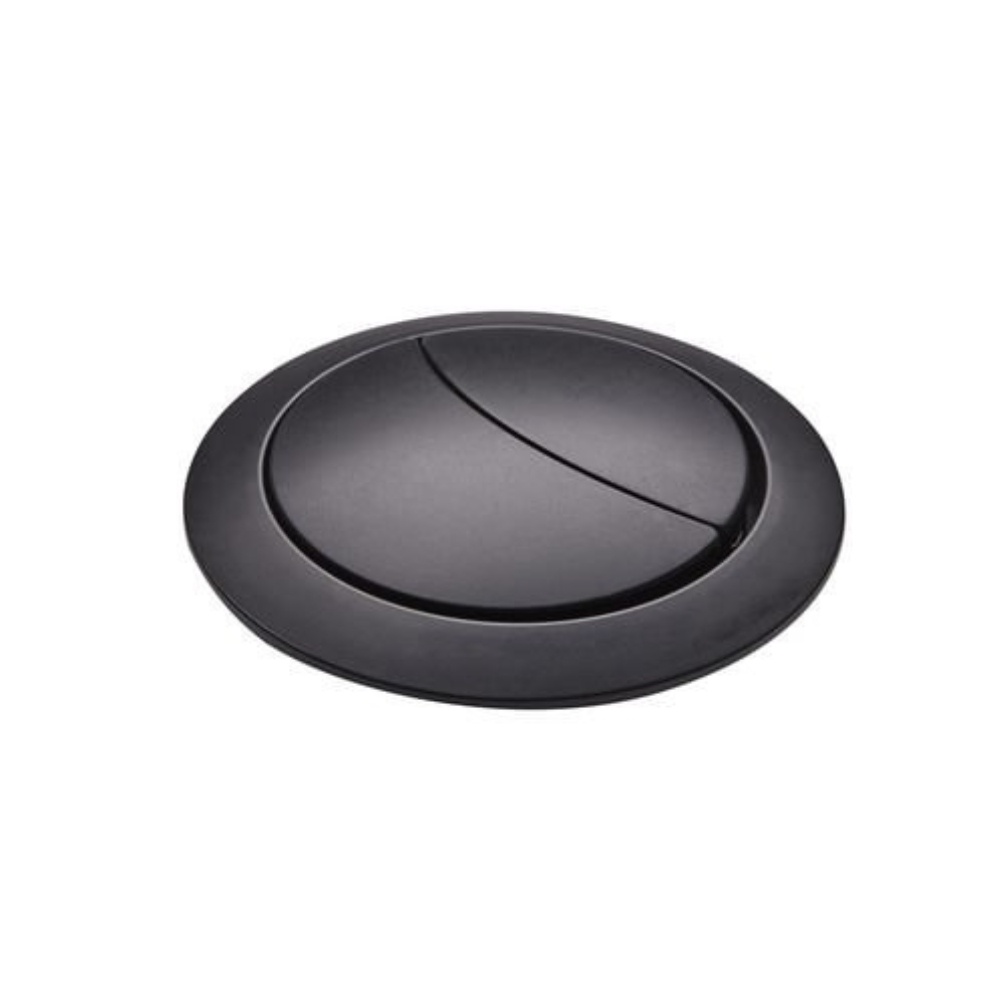 Product cut out image of the Tavistock Black Dual Flush Button